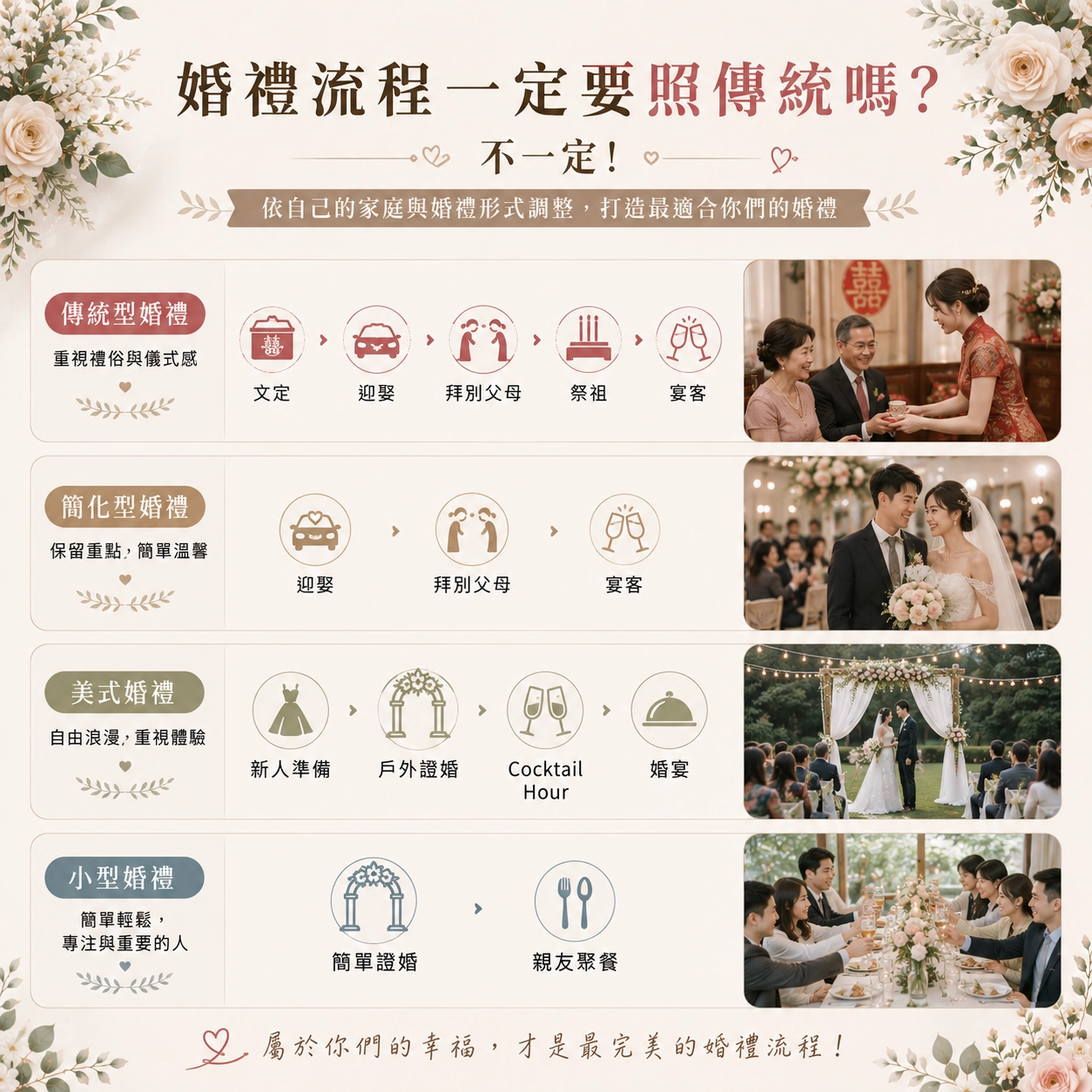 婚禮流程一定要照傳統嗎